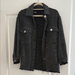 Zara Black and White Shacket